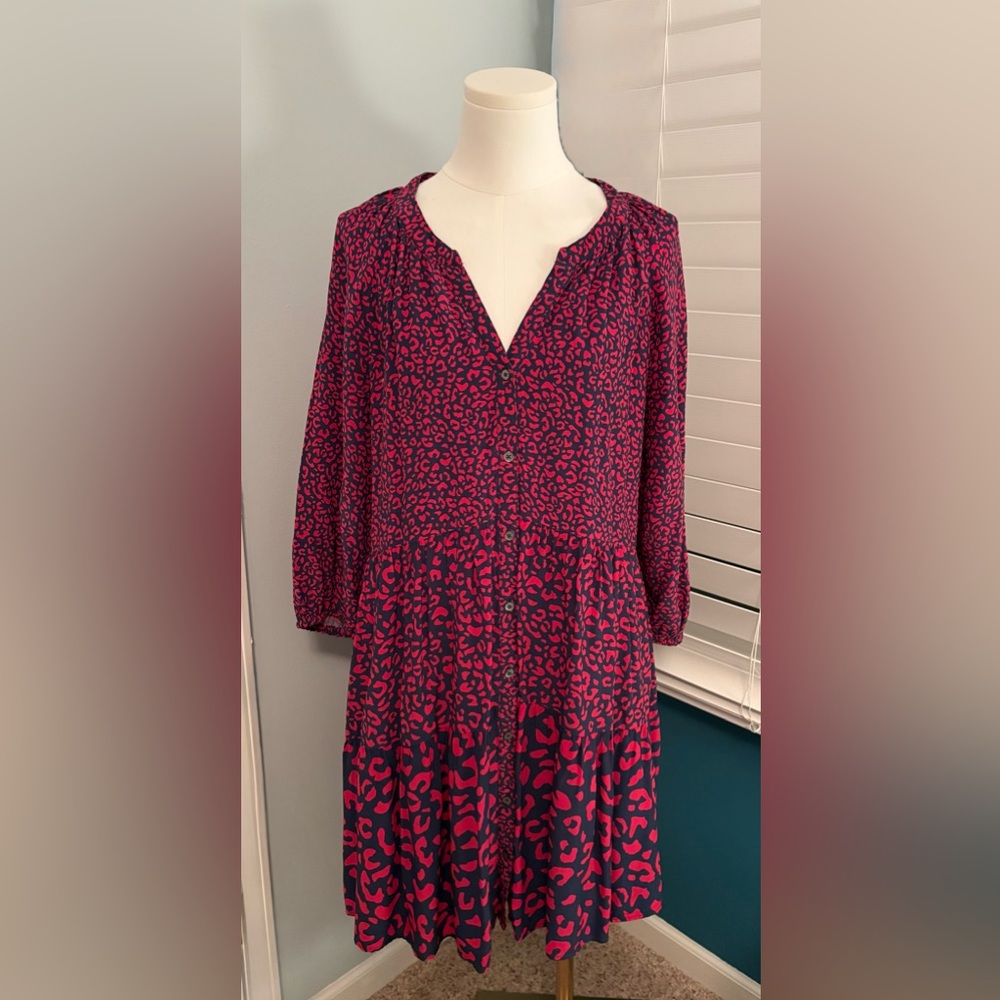 Vineyard Vines Pink and Blue Patterned Dress